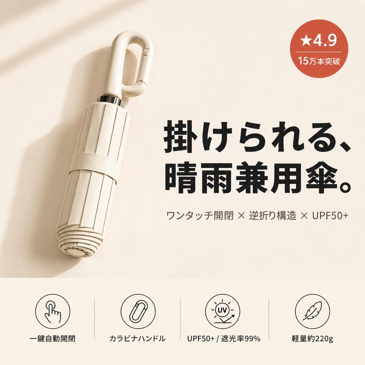 【本日終了⏰】【累計15万本突破🏆】日傘【顧客満足度No.1獲得商品🥇】【全国送料無料🚗】