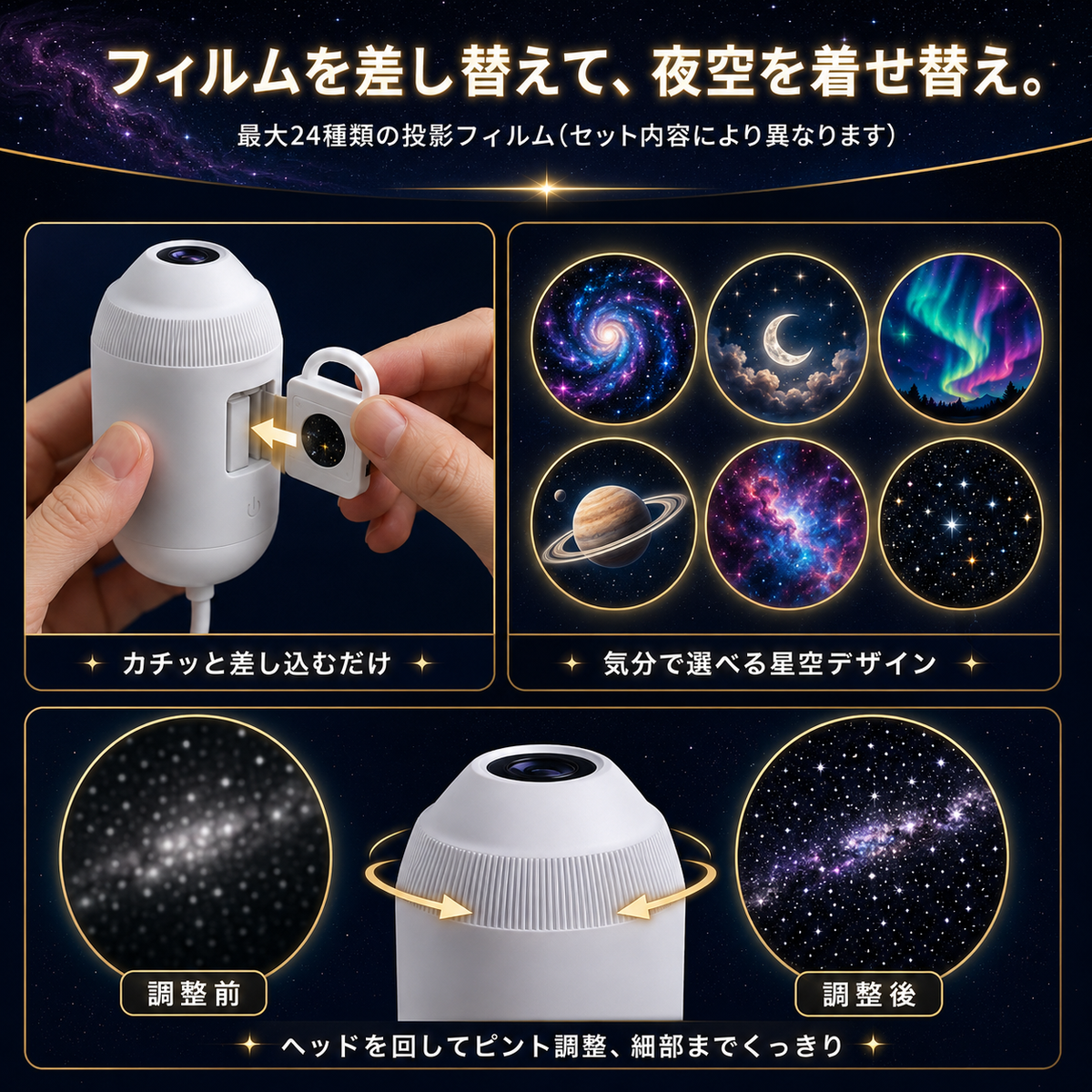 【本日終了⏰】USB星空ナイトライト【全国送料無料🚗】