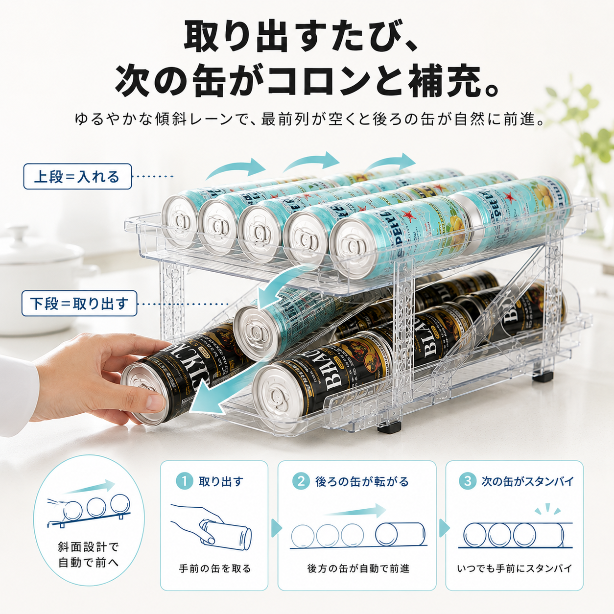 【本日終了⏰】【累計15万個突破🏆】缶ストッカー【顧客満足度No.1獲得商品🥇】【全国送料無料🚗】