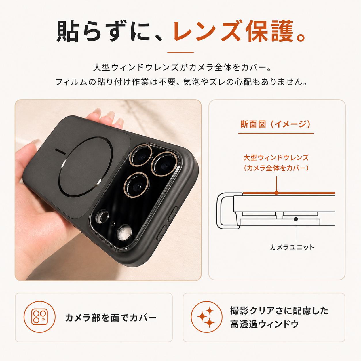 【本日終了⏰】【iPhone 11〜17シリーズ対応】レンズフィルム一体型 MagSafe対応ケース【累計15万台突破🏆】【全国送料無料🚗】