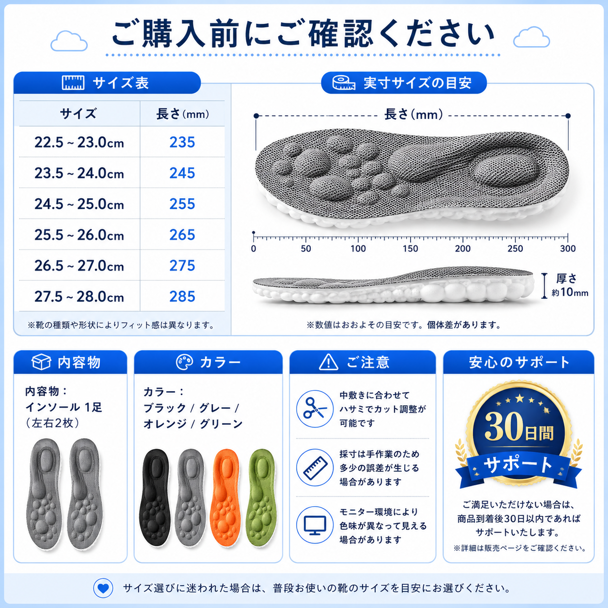 【本日終了⏰】【累計15万枚突破🏆】4D立体クッションインソール【顧客満足度No.1獲得商品🥇】【全国送料無料🚗】