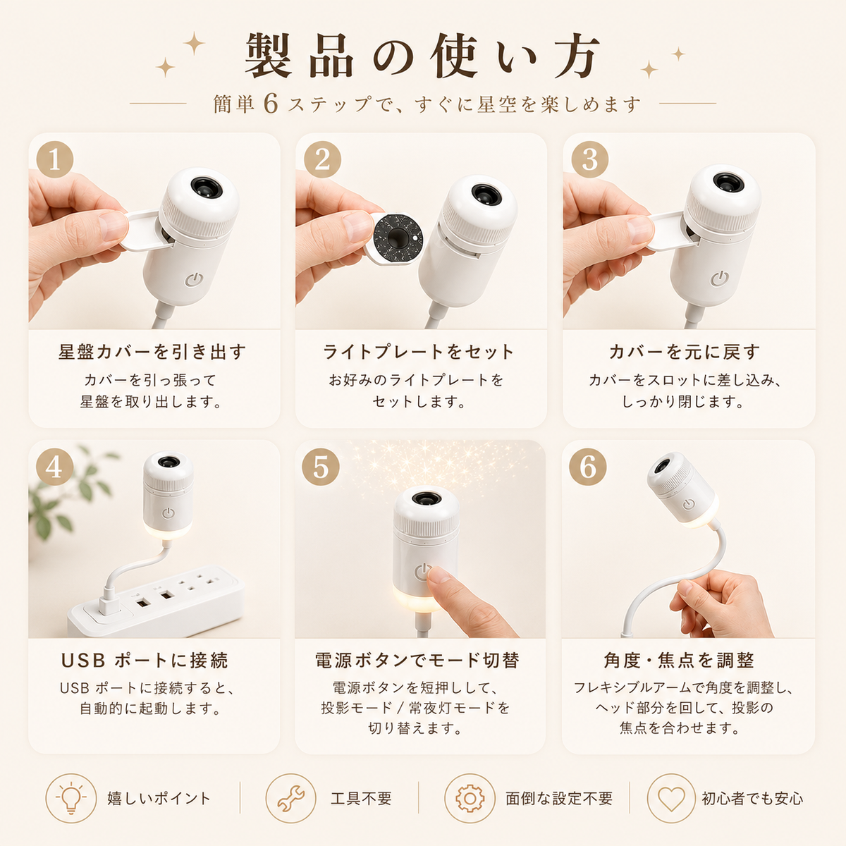 【本日終了⏰】USB星空ナイトライト【全国送料無料🚗】