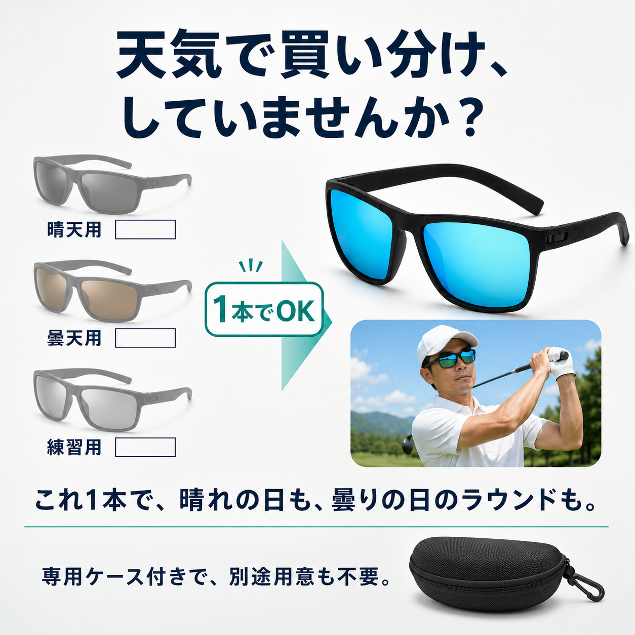 【本日終了⏰】【累計15万個突破🏆】偏光ゴルフサングラス【顧客満足度No.1獲得商品🥇】【全国送料無料🚗】