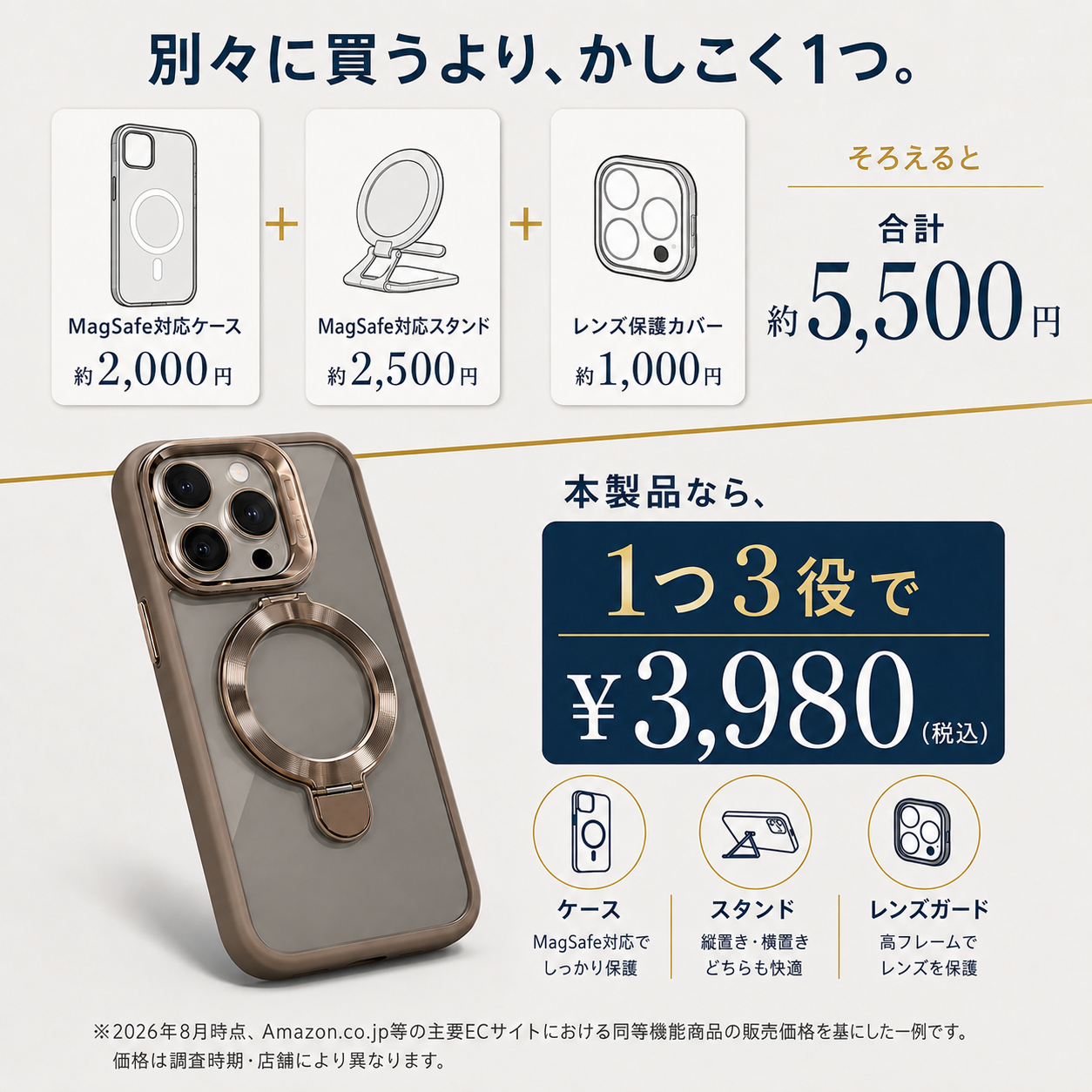 【本日終了⏰】【iPhone 13〜17シリーズ対応】2in1 MagSafe対応マグネットスタンドケース【累計15万台突破🏆】【全国送料無料🚗】